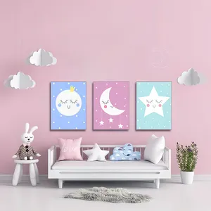 تابلو شاسی کودک مدل خورشید ستاره ماه کد BYB2 مجموعه 3 عددی