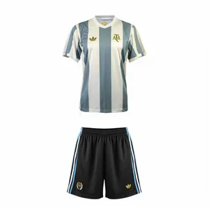 ست تی‌شرت آستین کوتاه و شلوارک ورزشی مردانه مدل آرژانتین کانسپت