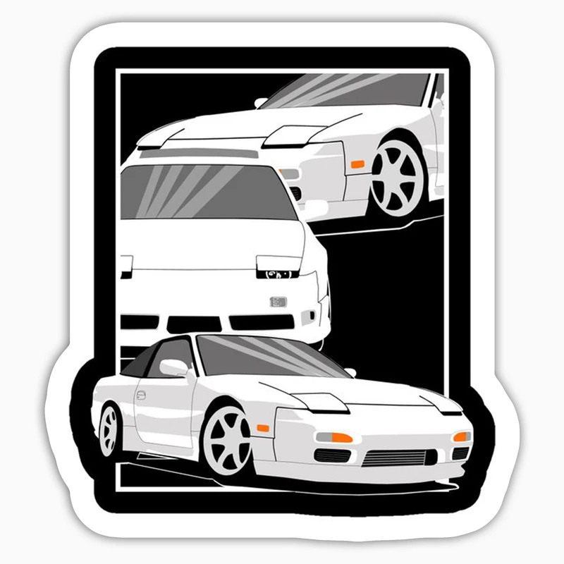استیکر لپ تاپ و موبایل بووم طرح ماشین مدل 3Nissan 240SX کد KT41