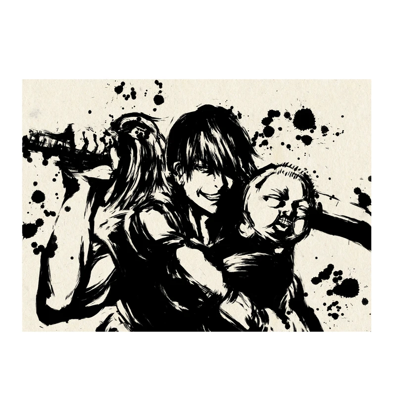 استیکر لپ تاپ و موبایل مدل انیمه طرح جوجوتسو کایسن توجی فوشیگورو Jujutsu Kaisen Toji Fushiguro کد 468