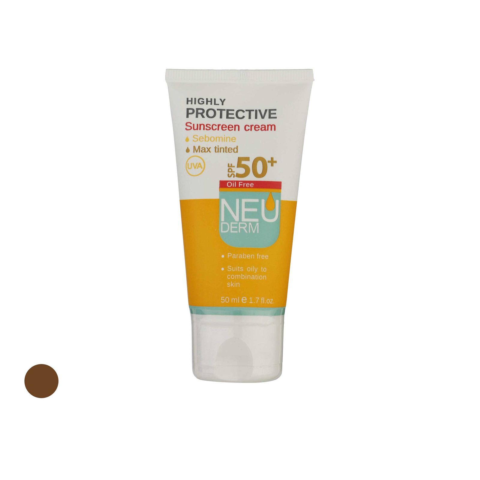 کرم ضد آفتاب رنگی نئودرم مدل Highly Protective Max Tinted SPF50 مناسب پوست های مختلط حجم 50 میلی لیتر -  - 1
