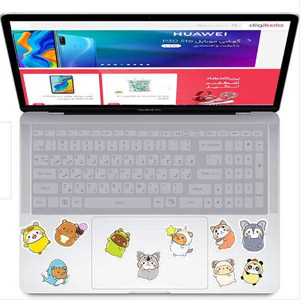 استیکر تزئینی موبایل و تبلت راتیانا مدل animals pack 01 بسته 10 عددی