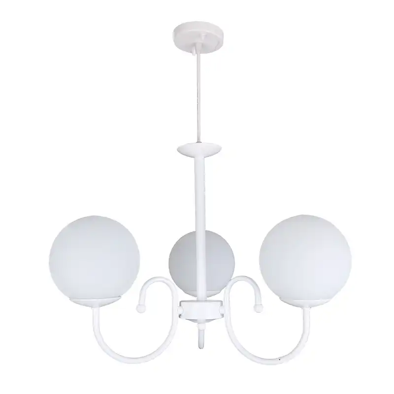 لوستر سه شعله چشمه نور کد AB1219/3-WT