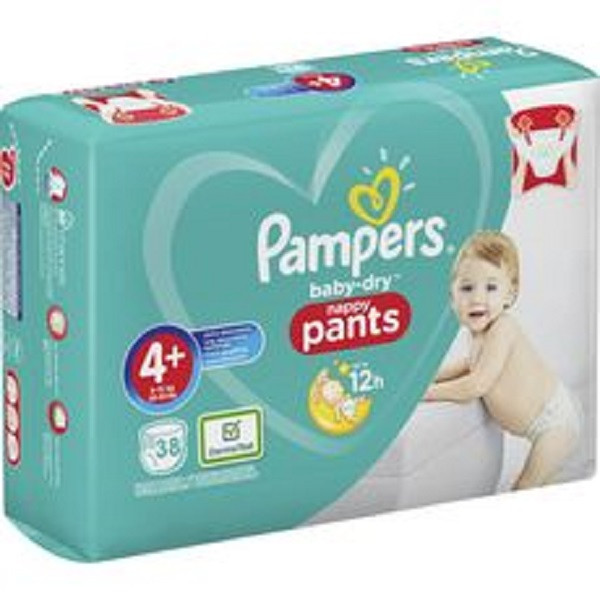 پوشک شورتی پمپرز مدل 040 سایز 4+ بسته 38 عددی
