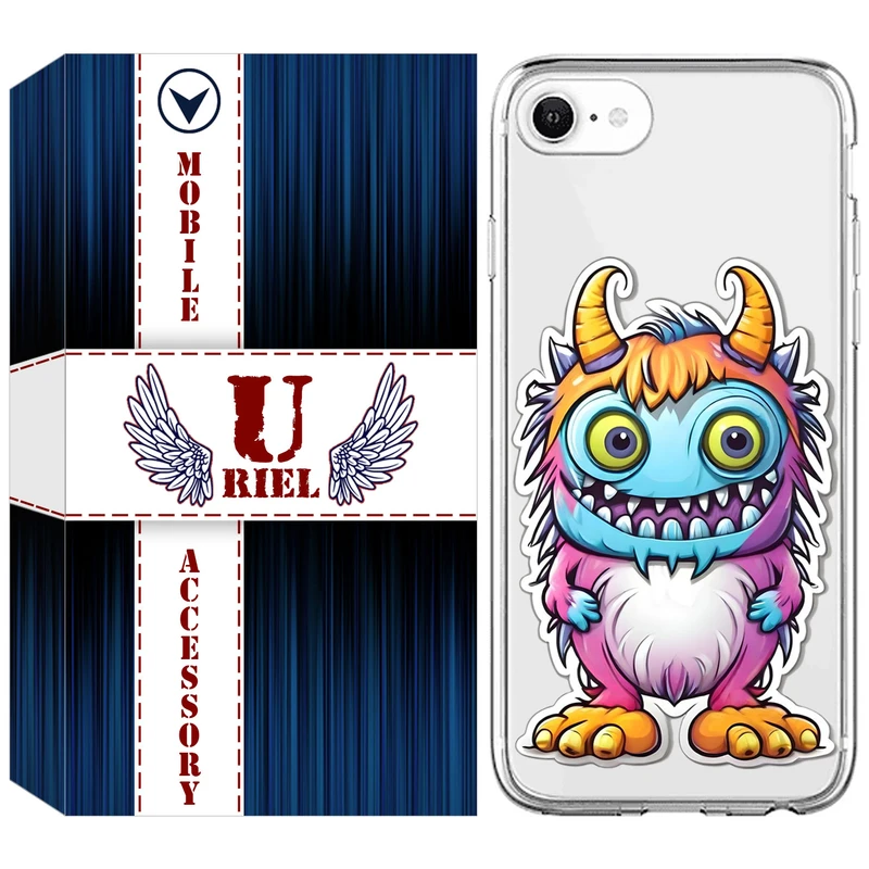 کاور یوریل مدل Clear کد 50 طرح میکروب مناسب برای گوشی موبایل اپل iPhone 7 / 8 / SE 2020 / SE 2022