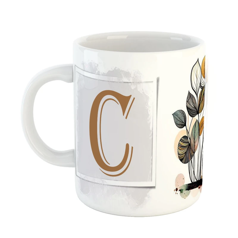 ماگ پاد افرین مدل فانتزی طرح حرف C کد 3