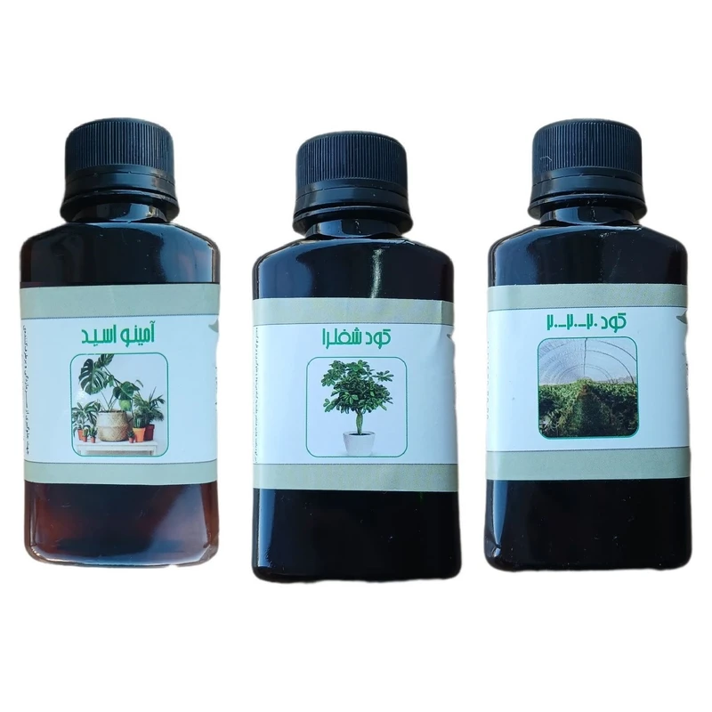 کود مایع امینو اسید و کود سه بیست و شفلرا مدل life drop حجم 110 میلی لیتر بسته 3 عددی