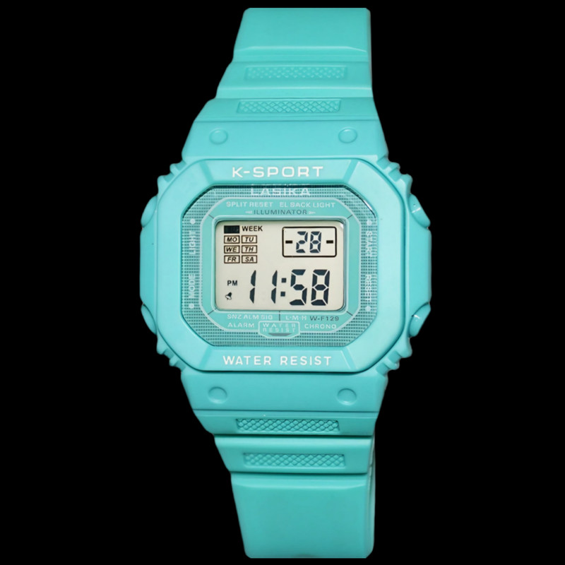 ساعت مچی دیجیتال لاسیکا مدل کوارتز تک زمانه بند پیو کرنومتر دار کد ۸