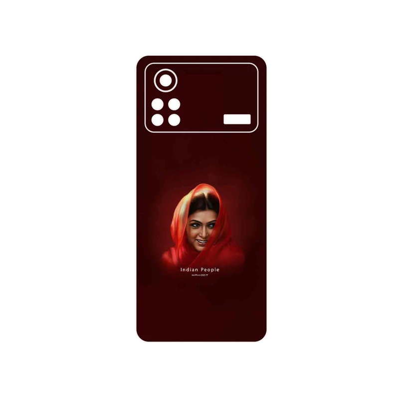 برچسب پوششی ماهوت مدل Portrait of an Indian Woman مناسب برای گوشی موبایل شیائومی Poco X4 Pro 5G