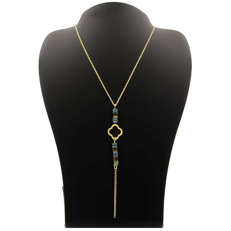 گردنبند طلا 18 عیار زنانه مانچو طرح ونکلیف کد sfgs026