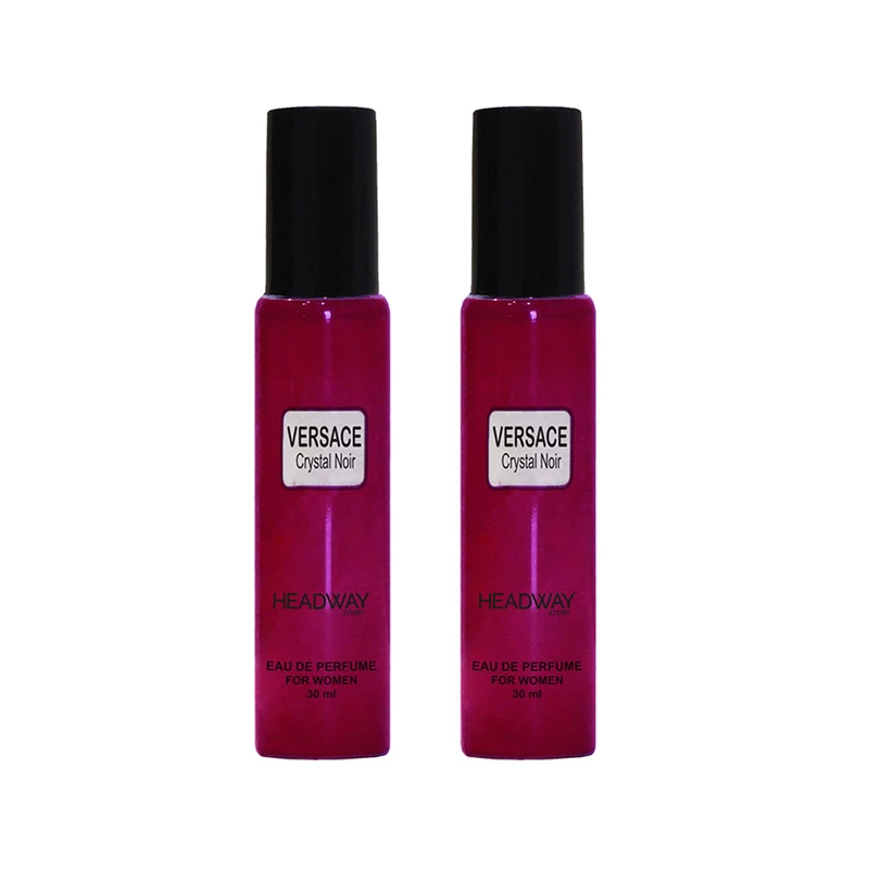 عطر جیبی زنانه هدوی استوری مدل ورساچه کریستال نویر حجم 30 میلی لیتر مجموعه 2 عددی