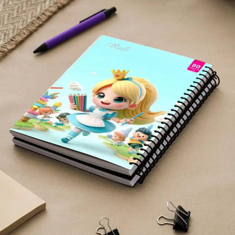 دفتر نقاشی 80 برگ بله مدل رحلی طرح فانتزی دخترانه کد A4-M288