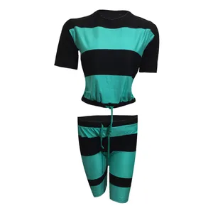 ست نیم تنه و شلوارک زنانه مدل Elizabeth  کد tm-1743 رنگ سبز