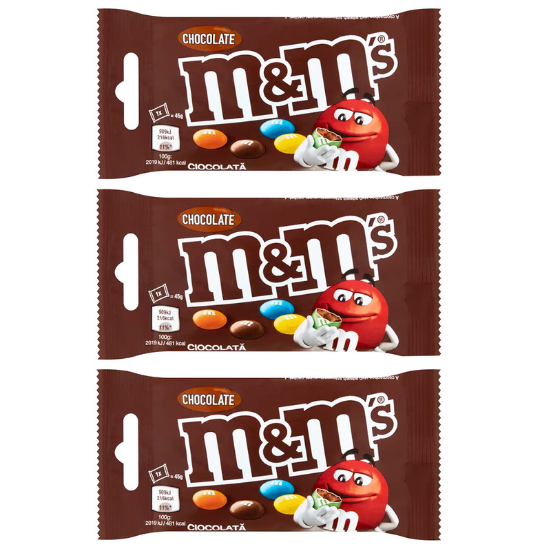 اسمارتیز شکلاتی ام اند امز - 45 گرم بسته 3 عددی