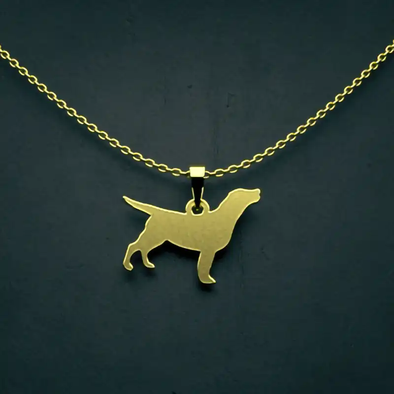 گردنبند طلا 18 عیار زنانه مدوپد مدل سگ کد J3-1-1278