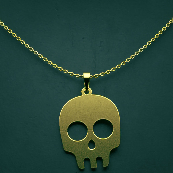 گردنبند طلا 18 عیار زنانه مدوپد مدل جمجمه کد K2-1-1050