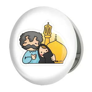 آینه جیبی خندالو طرح حرم امام رضا (ع) مدل تاشو کد 5970 