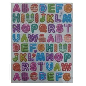 برچسب مدل برجسته طرح الفبای انگلیسی کد 001