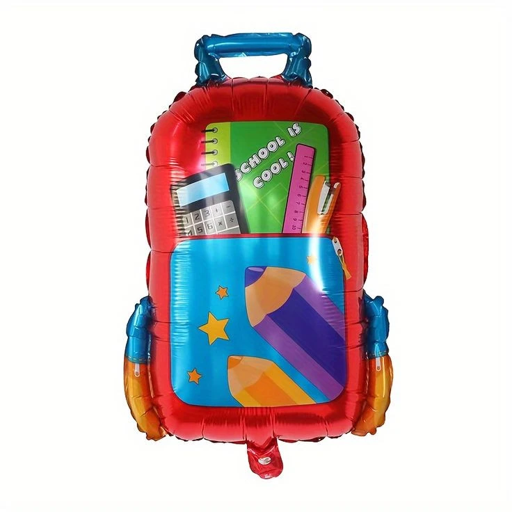 بادکنک فویلی سورتک طرح کیف مدرسه کد ST0556