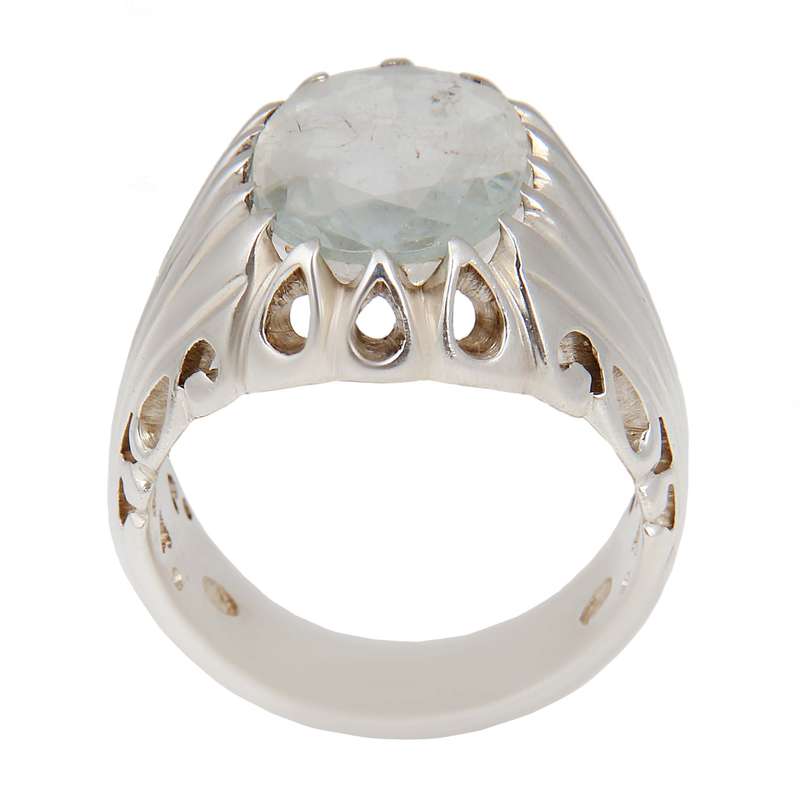 انگشتر نقره مردانه بازرگانی میلادی مدل سنگ درنجف کد AM_2309