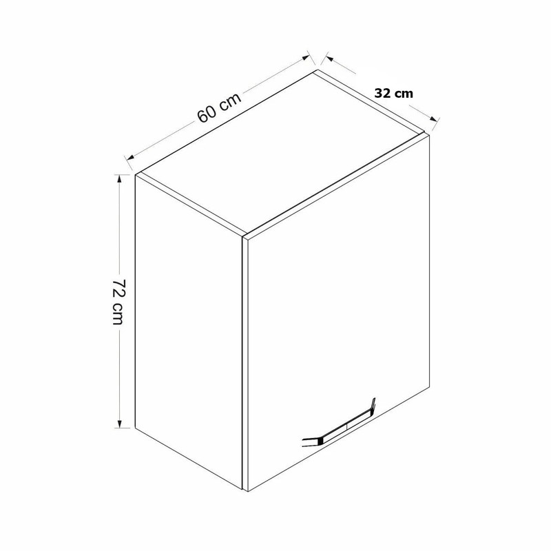 کابینت دیواری فلفور کابینت مدل L - 60 cm