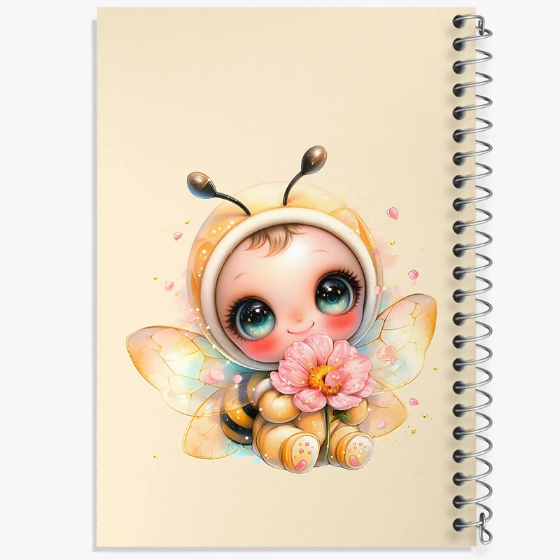 دفتر مشق 100 برگ خندالو طرح زنبور کیوت کد N5514