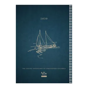 دفتر مشق 50 برگ مای پلن طرح قایق مدل صفحات شماره دار کد F1301