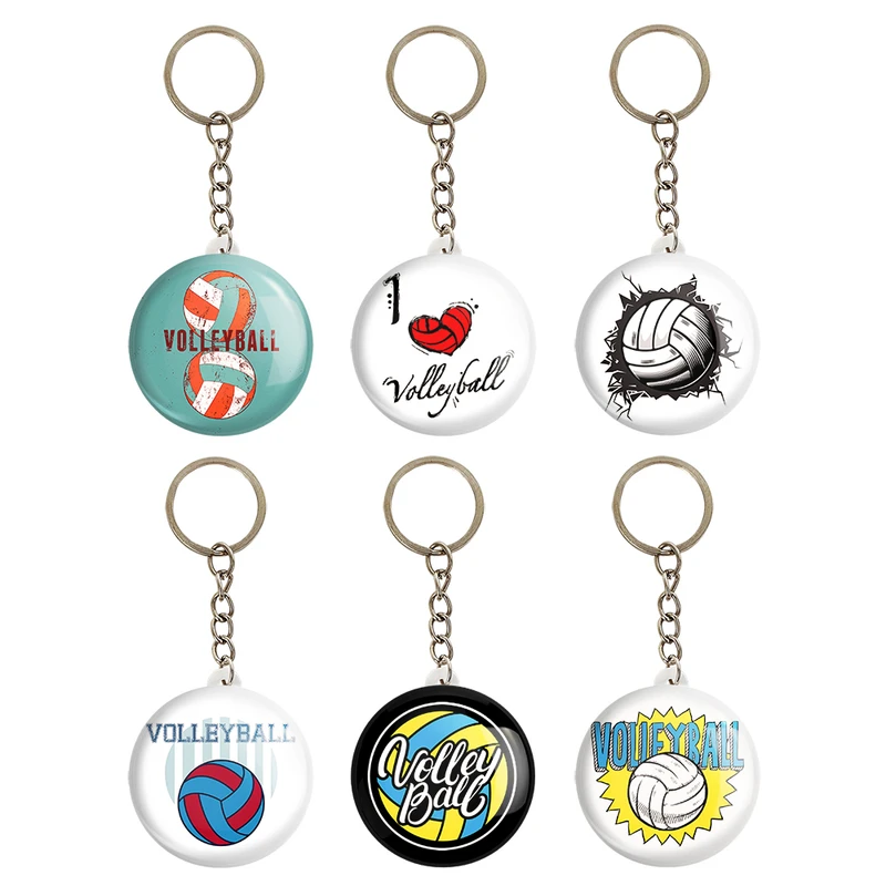 جاکلیدی خندالو مدل والیبال Volleyball کد 1703A مجموعه 6 عددی