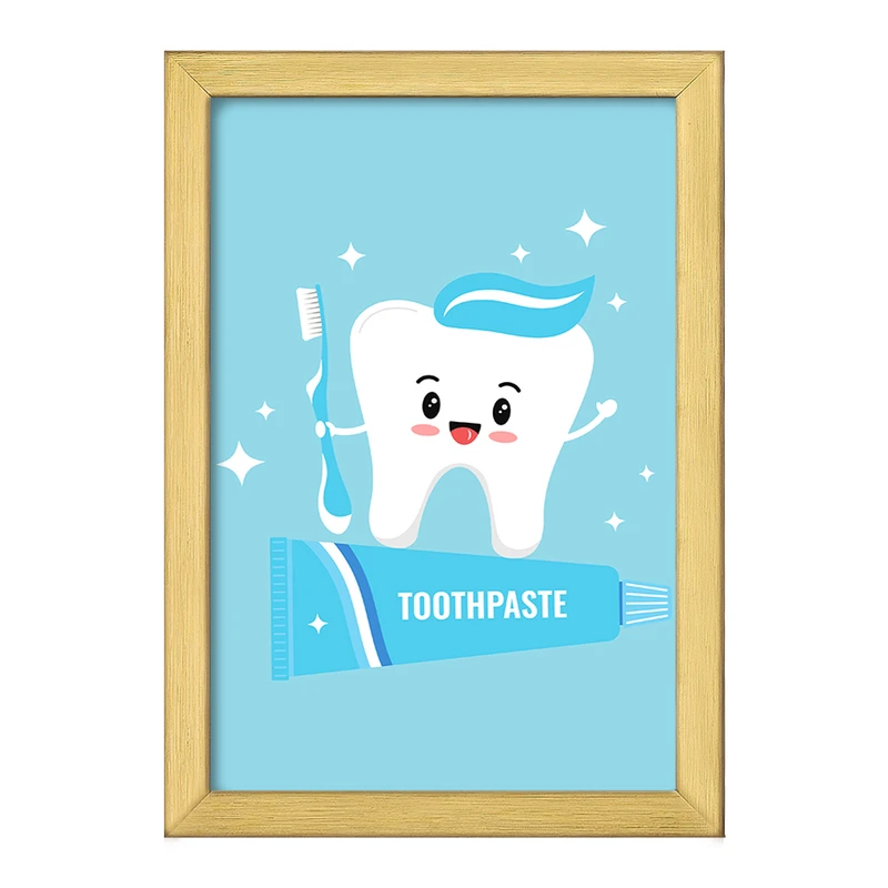 تابلو خندالو طرح دندان و دندان پزشکی کودکانه کد 36735