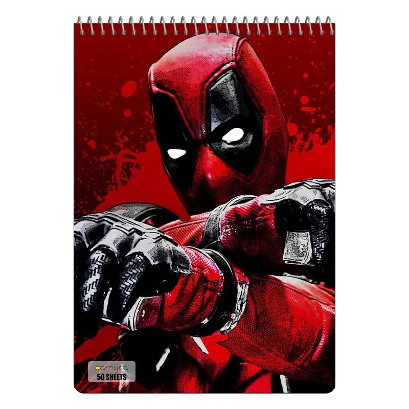 دفتر نقاشی 50 برگ سیمی کارنیکا طرح ددپول Deadpool کد 24122