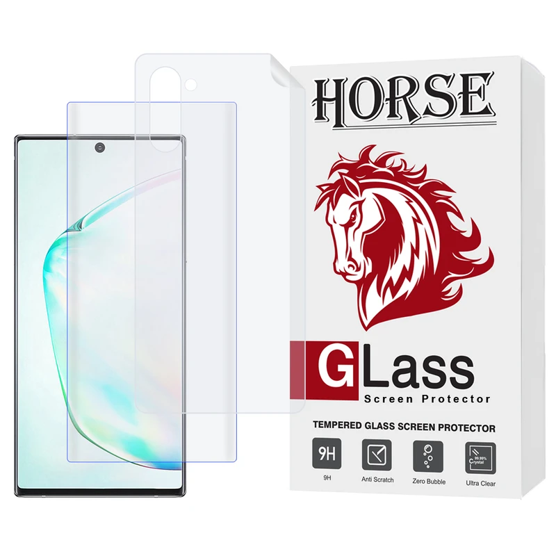 محافظ صفحه نمایش یووی هورس مدل UVNANOMTBH مناسب برای گوشی موبایل سامسونگ Galaxy Note 10 4G / Galaxy Note 10 5G به همراه محافظ پشت گوشی