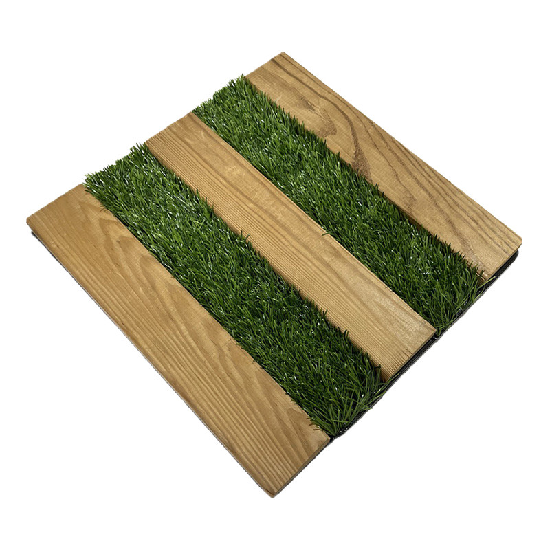 کفپوش مدل تایل ترمو چمن 5 ردیفه سایز 30x30 سانتی متر بسته 6 عددی