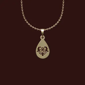 گردنبند طلا 18 عیار زنانه مدوپد مدل هندسی کد W2-1-1280