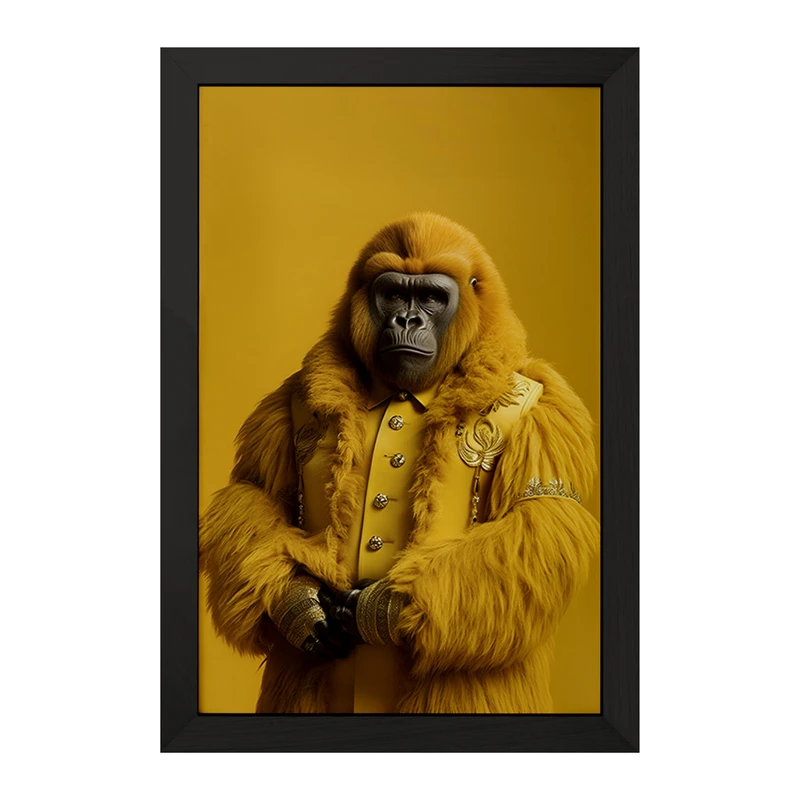 تابلو خندالو مدل گوریل زرد کد F3376