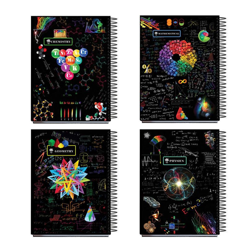 دفتر مشق 100 برگ تیما مدل ریاضی فیزیک مجموعه 4 عددی