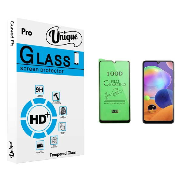 محافظ صفحه نمایش سرامیکی يونيک مدل +Clear مناسب برای گوشی موبایل سامسونگ Galaxy A31