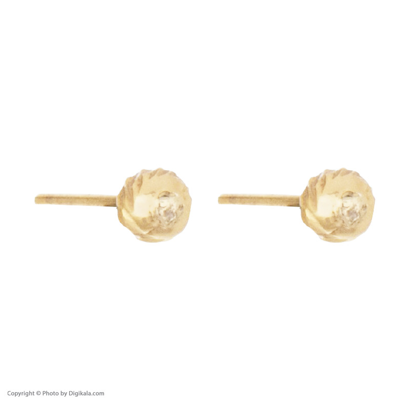 گوشواره طلا 18 عیار زنانه مایا ماهک مدل ME0864 طرح گوی تراش