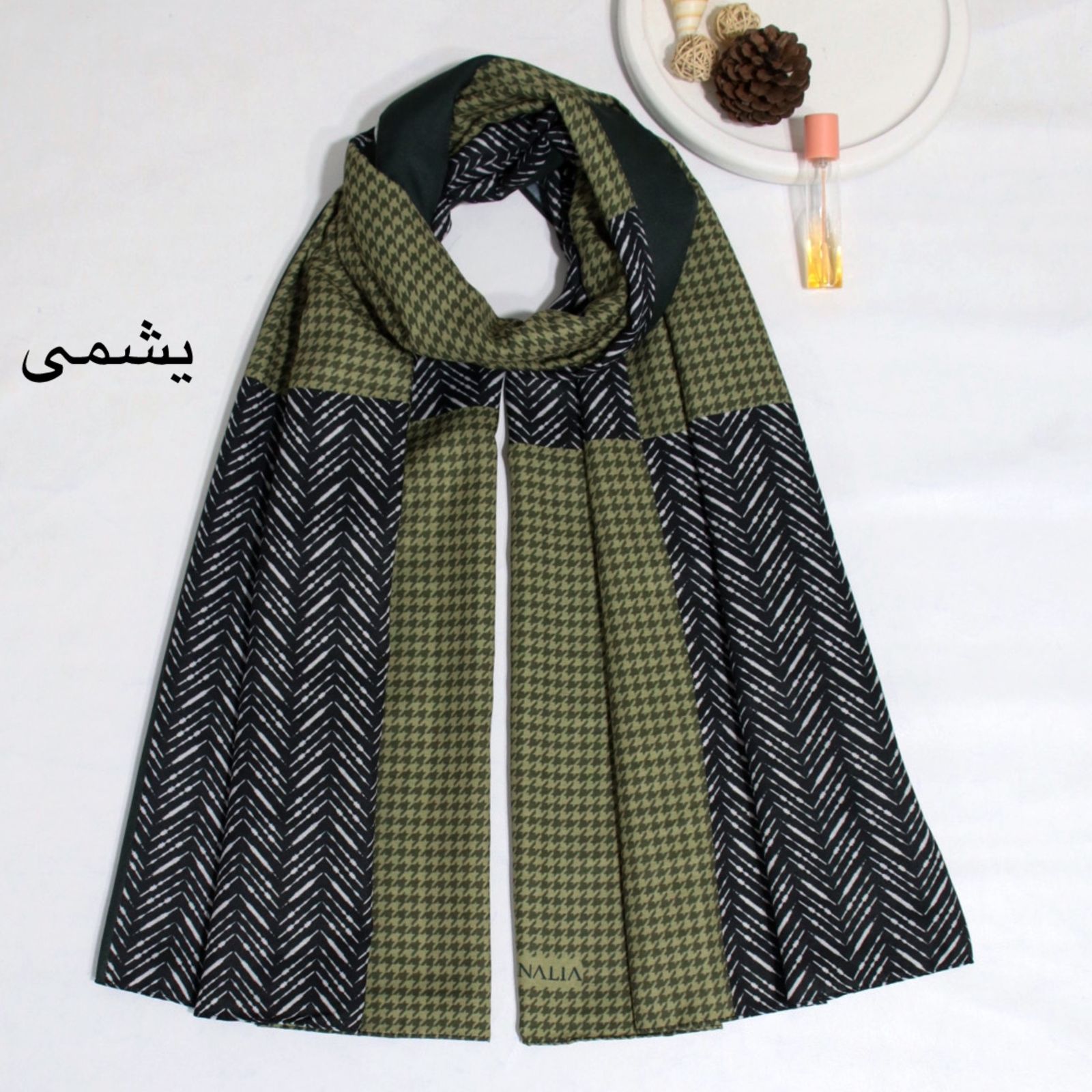 شال زنانه آنالیا مدل کج راه طرح پیچازی کد a-9545 -  - 32