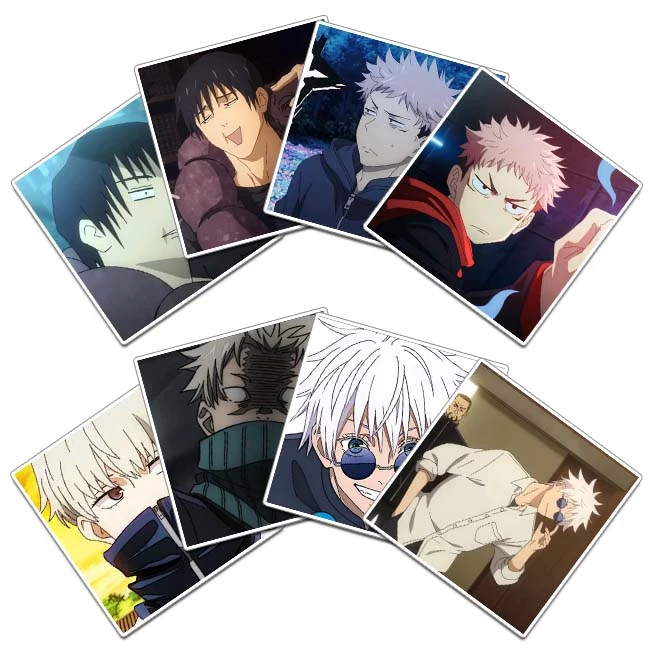 استیکر و برچسب گوفی مدل انیمه جوجوتسو کایسن Gojo Jujutsu Kaisen Anime کد K14 مجموعه 8 عددی