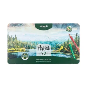 مداد رنگی 72 رنگ آریا مدل آرتیست جعبه فلزی کد 073
