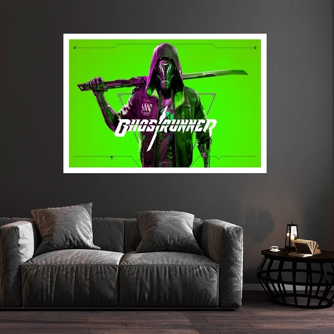 تابلو بکلیت طرح بازی Ghostrunner مدل قاب شاسی W-s8795