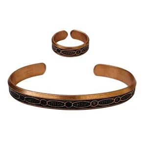 ست انگشتر و دستبند دست ساز زنانه مدل بیضی دایره کد JW628.2