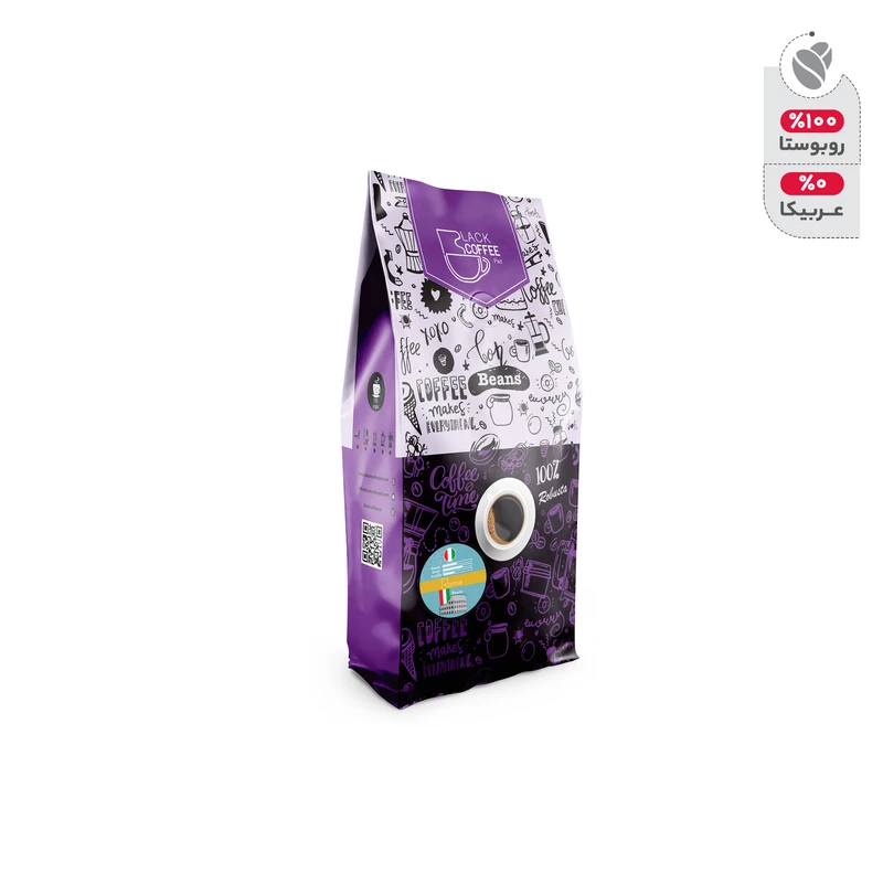 دانه قهوه روما بلک کافی - 1000 گرم