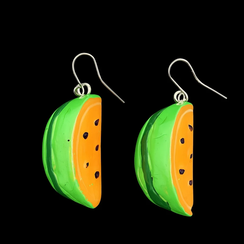 گوشواره آویز زنانه مدل هندوانه یلدا