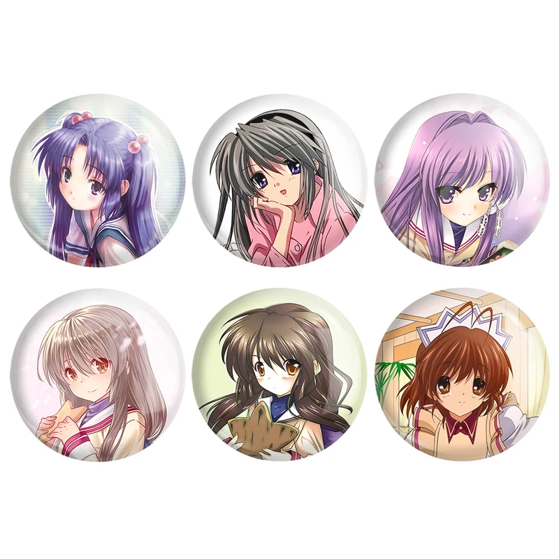 مگنت خندالو طرح انیمه کلند Clenned کد 1370B مجموعه 6 عددی