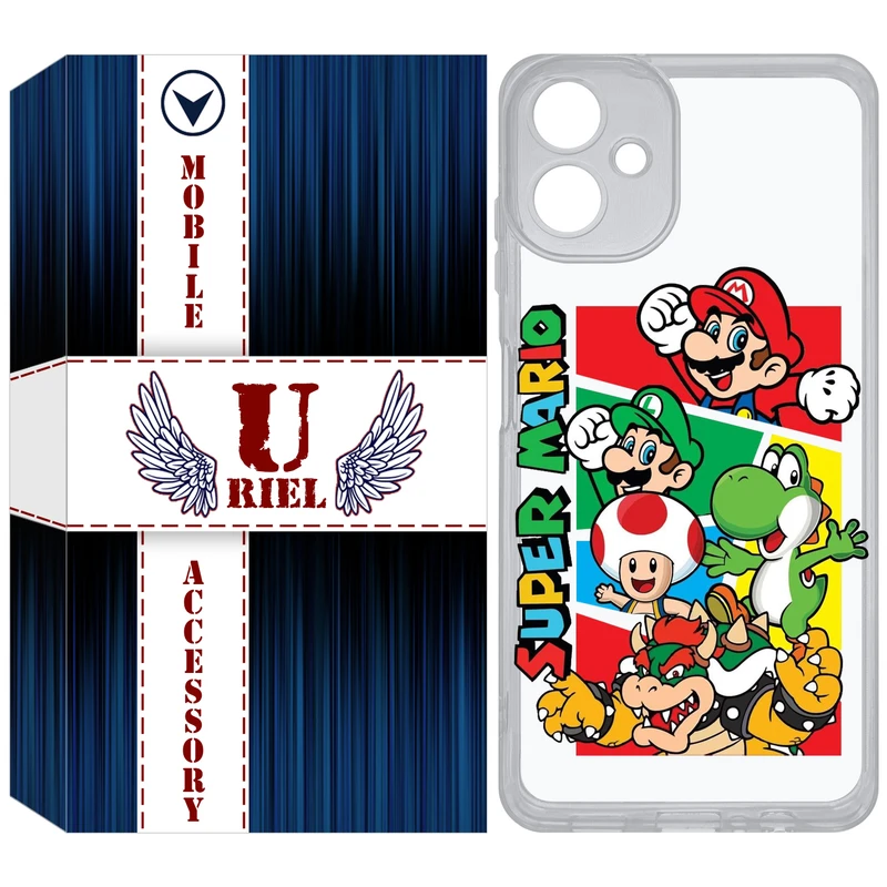 کاور یوریل مدل Clear کد 76 طرح ماریو مناسب برای گوشی موبایل سامسونگ Galaxy A06