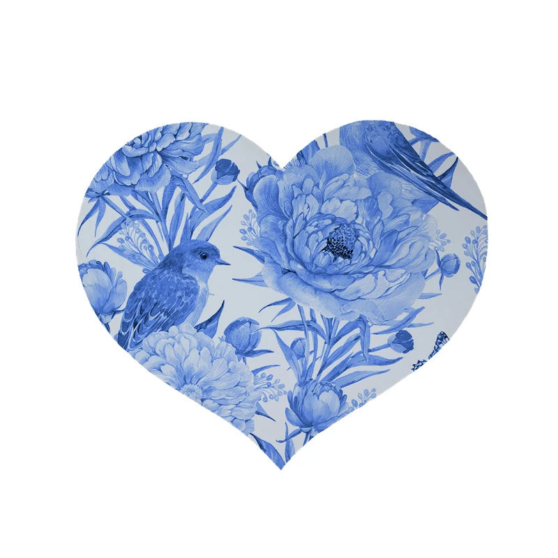 پادری مدل قلب طرح گل کد 5110 سایز 90x90 سانتی متر