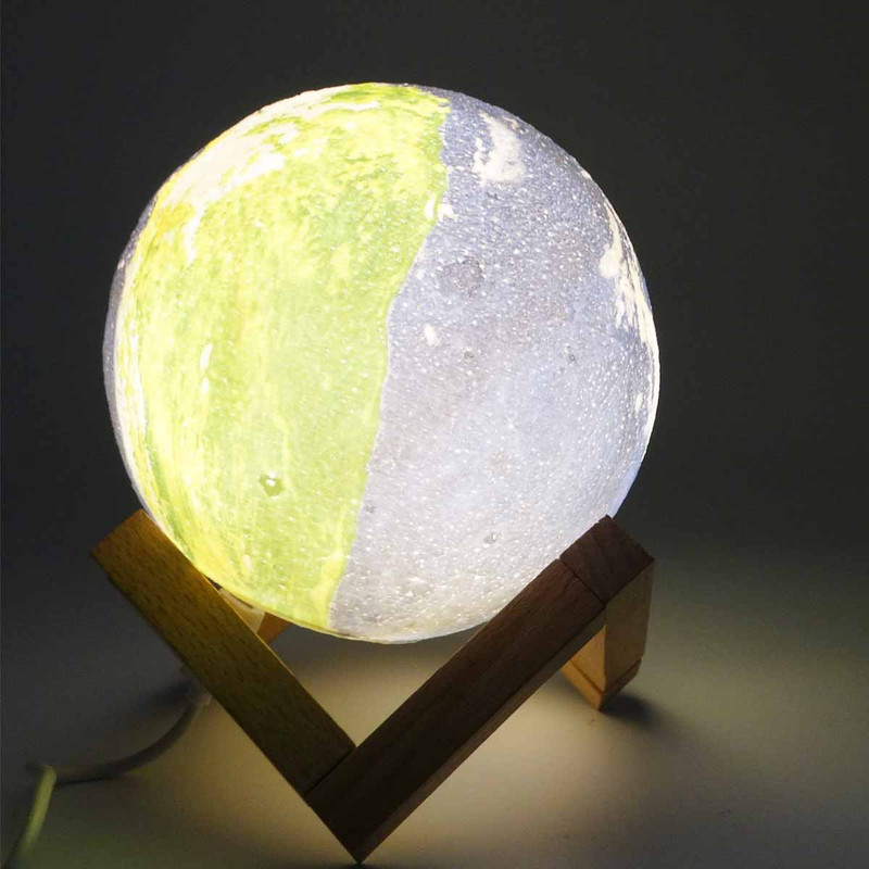 چراغ خواب طرح کره ماه مدل 3D Moon کد 002