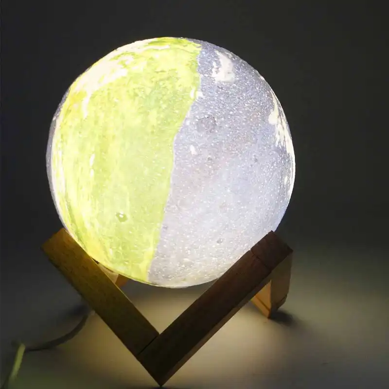 چراغ خواب طرح کره ماه مدل 3D Moon کد 004