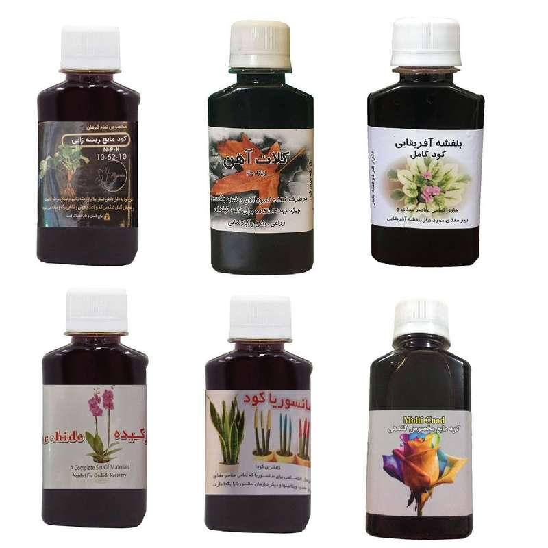کود مایع فسفر ریشه زایی 10-52-10 و کلات آهن و بنفشه آفریقایی و کود ارکیده و کود گلدهی و کود سانسوریا مدل life drop حجم 120 میلی لیتر